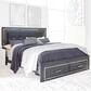 Ashley Lodanna King Panel Bed with 2 Storage Drawers in Gray, , large