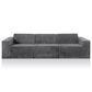 Furniture of America Facil 5-Piece Modular Track Arm Sofa Set in Dark Gray, , large