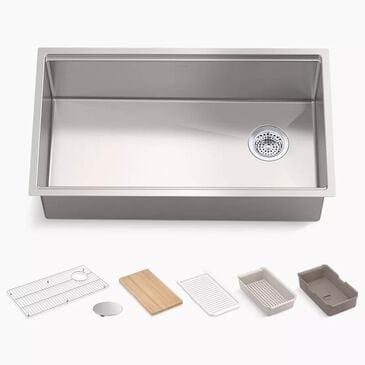 Kohler Strive 32" Undermount Single-Bowl Kitchen Sink in Stainless Steel, , large