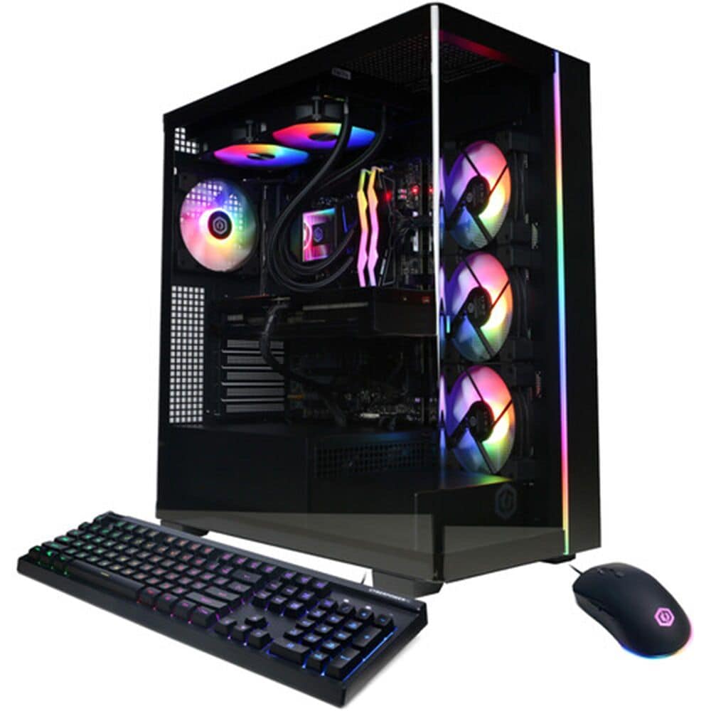 CyberPowerPC Gamer Supreme Gaming Desktop PC | AMD Ryzen 7 7800X3D - 32GB RAM - NVIDIA GeForce RTX 5070 Ti Graphics - 2TB SSD in Black, , large