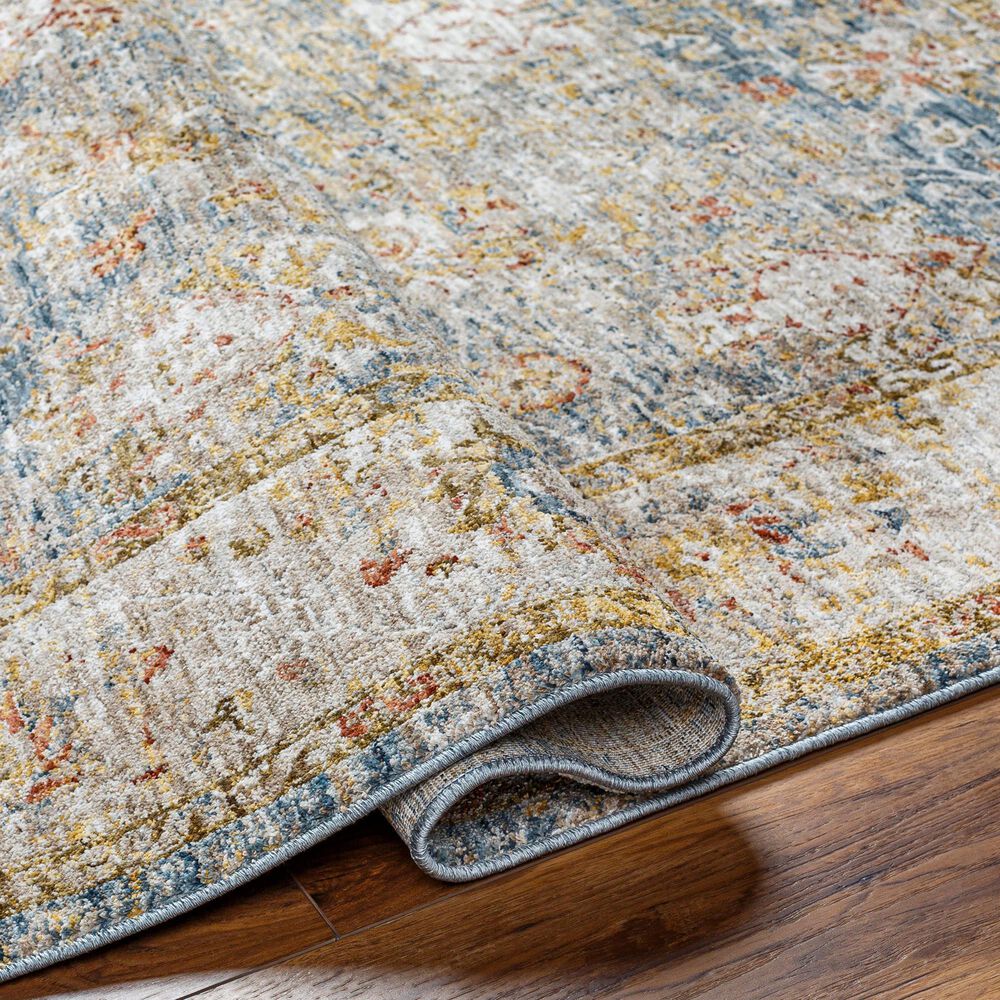 Surya Mona Lisa 2' x 3' Tan, Light Sage, Dark Blue, Mustard, Olive, Sage, Brick Red and Burgundy Area Rug, , large