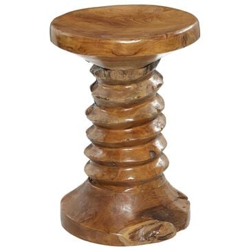 Maple and Jade Handmade Live Edge Accent End Table in Brown, , large