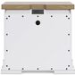 Ashley Ashbryn Nightstand in White and Natural with USB Ports, , large