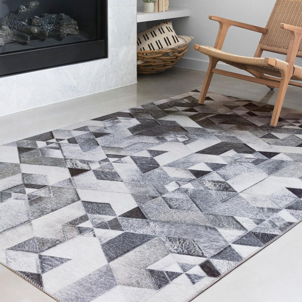 Loloi II Maddox MAD-03 7&#39;6&quot; x 9&#39;6&quot; Grey and Ivory Area Rug, , large