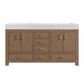 37B Alanya 60" Double Bathroom Vanity in Walnut Drift with White Composite Stone Top, , large