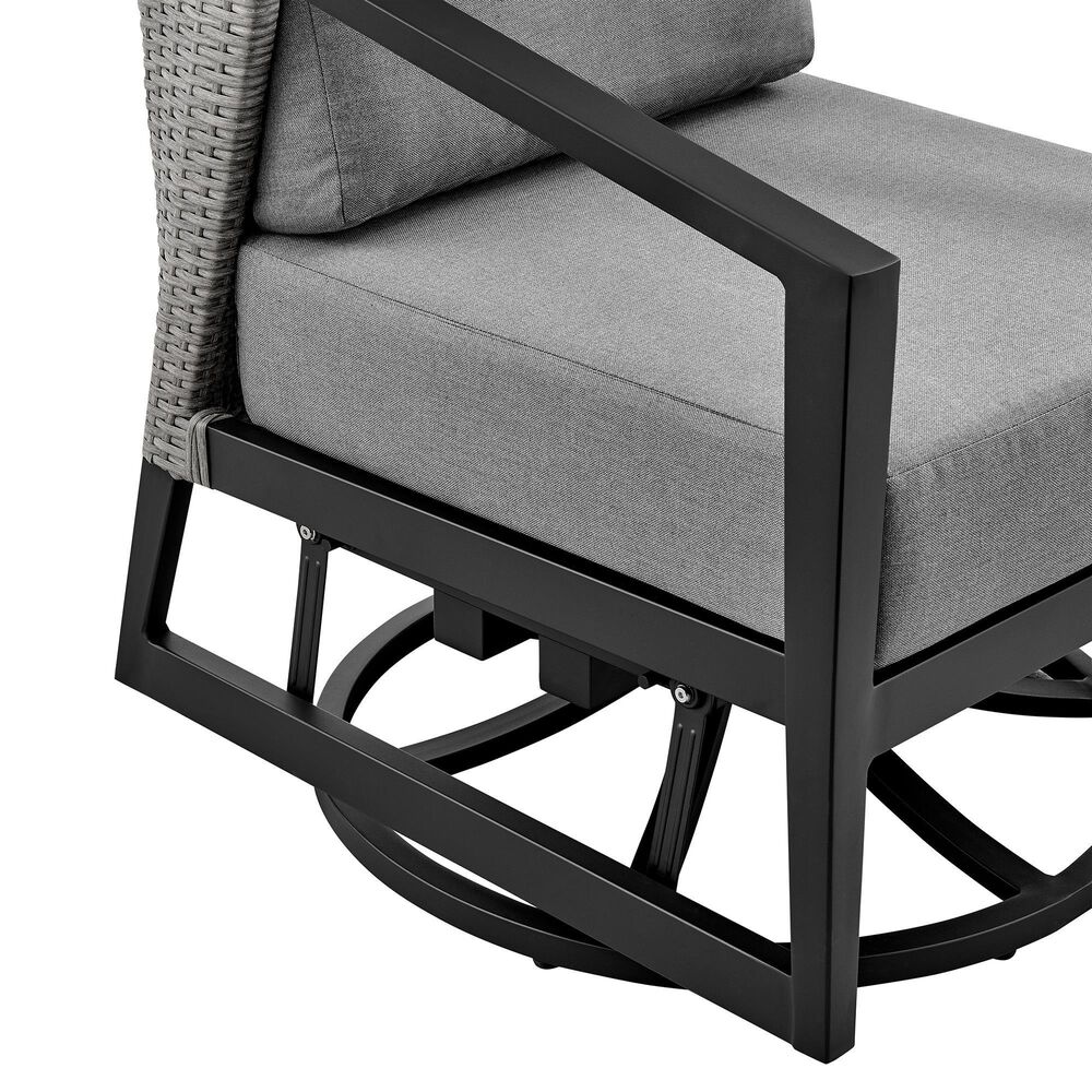 Blue River Aileen 3-Piece Patio Swivel Seating Set in Black and Grey, , large