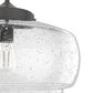 Hunter Saddle Creek 16" 1-Light Pendant with Clear Seeded Shade in Noble Bronze, , large