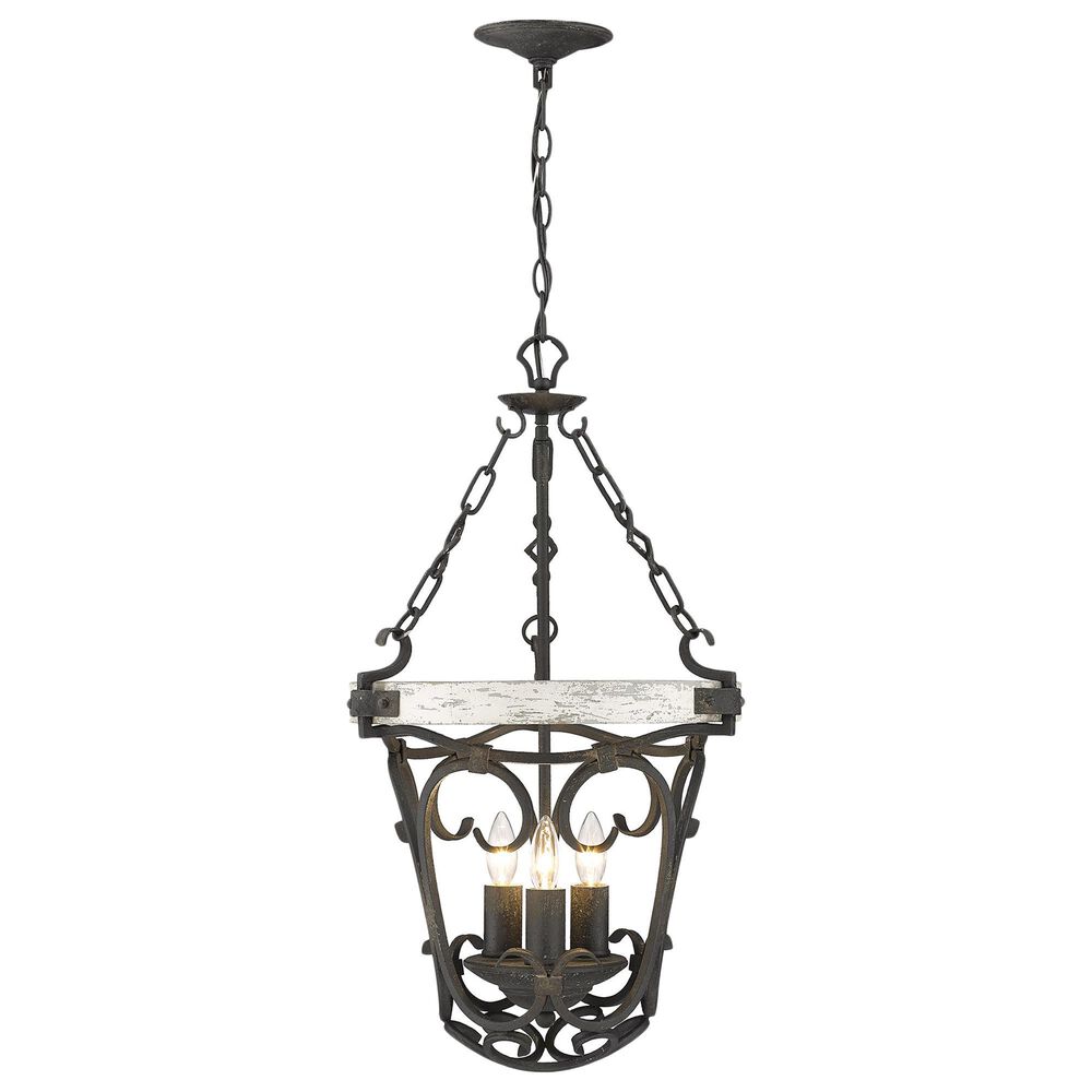 Golden Lighting Madera 3-Light Pendant in Antique Black Iron, , large