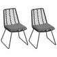 Hearth and Haven Deja Patio Chair with Gray Cushion in Gray (Set of 2), , large