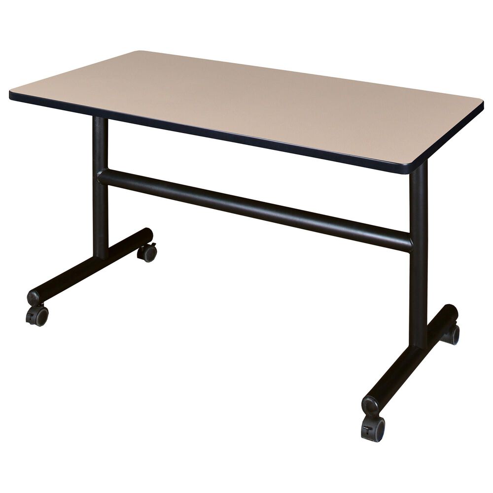 Regency Global Sourcing Kobe 48" Mobile Training Table in Beige, , large