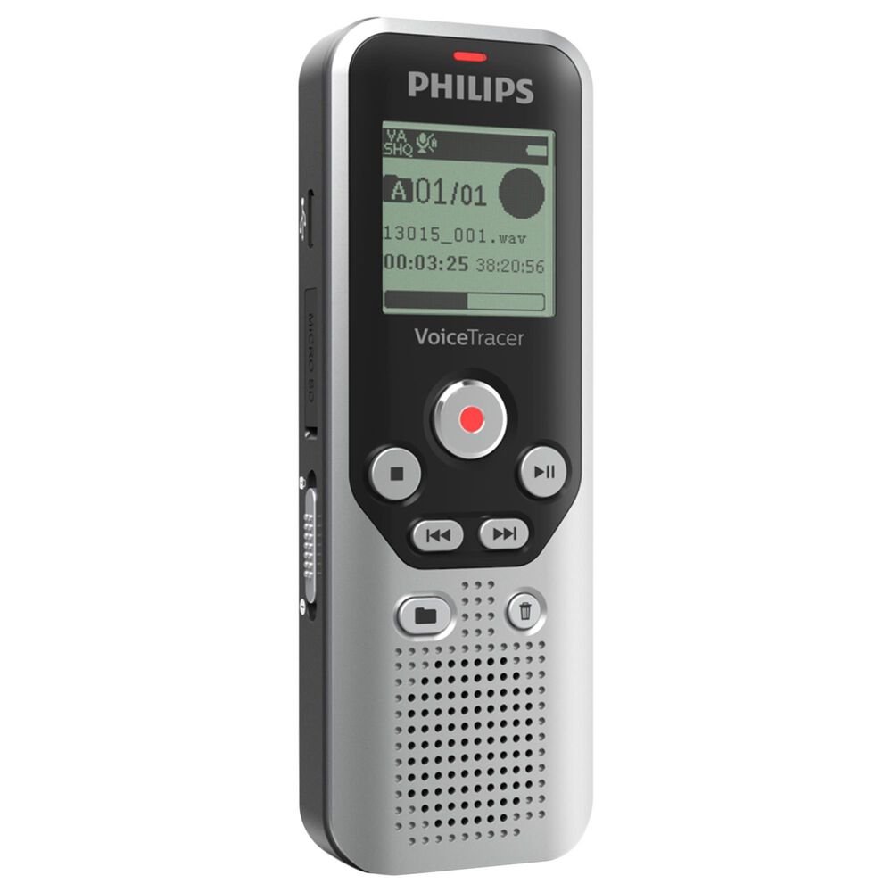 Philips VoiceTracer Audio Recorder in Dark Silver and Black, , large