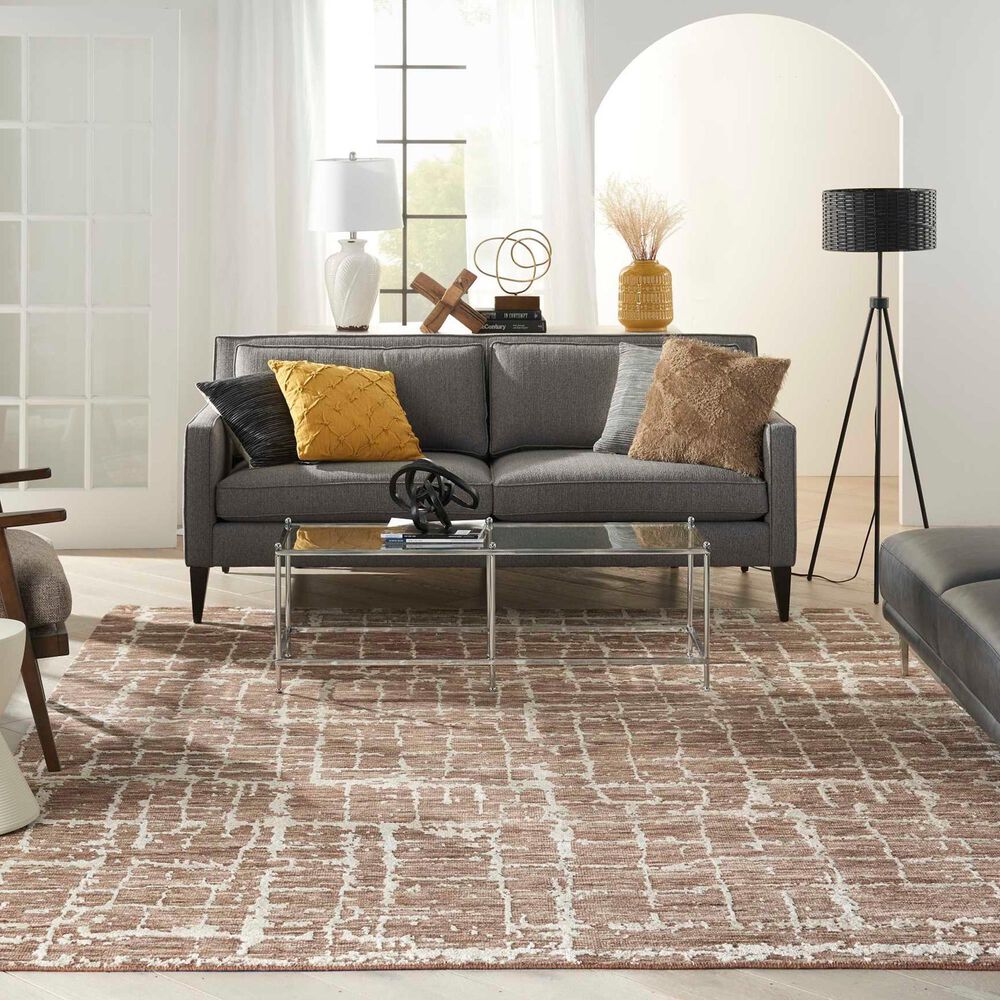 Nourison Luna 7&#39;9&quot; x 9&#39;9&quot; Mocha and Ivory Area Rug, , large