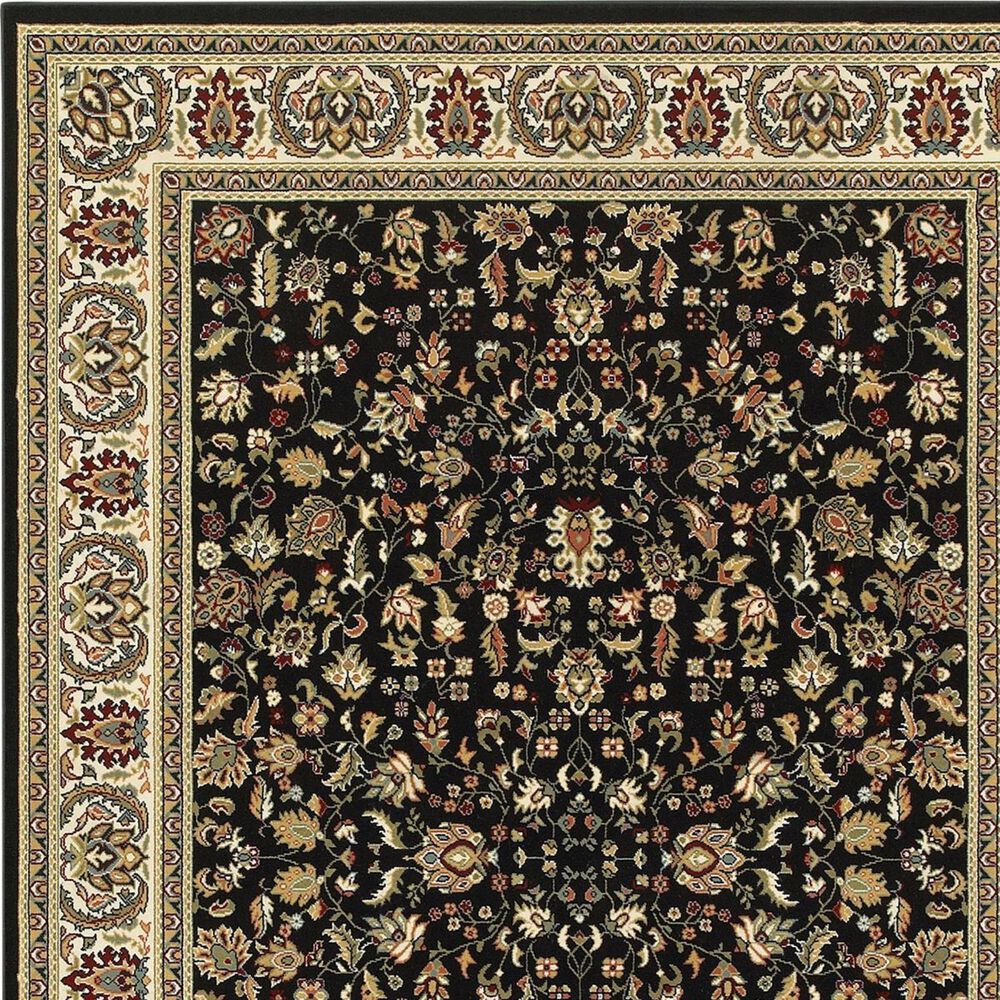 Oriental Weavers Kashan 108B 9&#39;10&quot; x 12&#39;10&quot; Black Area Rug, , large