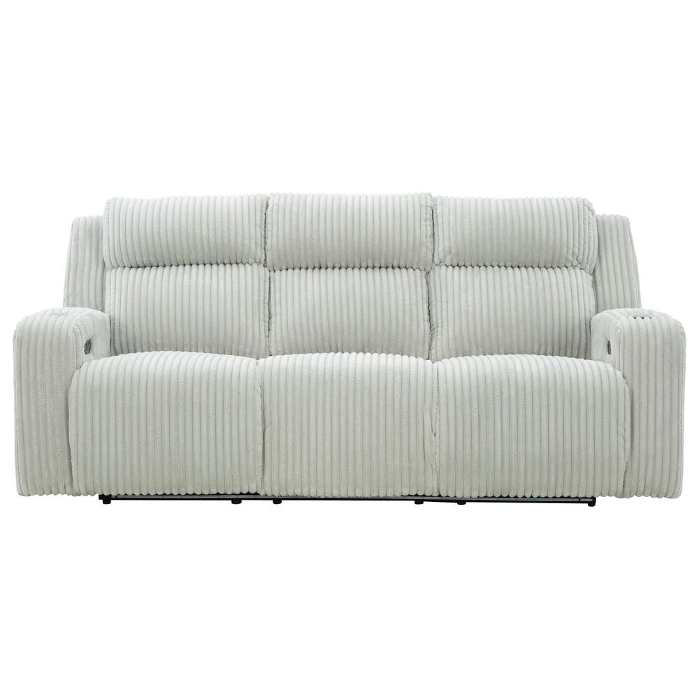 Ashley Forest Lake Power Reclining Sofa with Adjustable Headrest in Alloy Velvet, , large