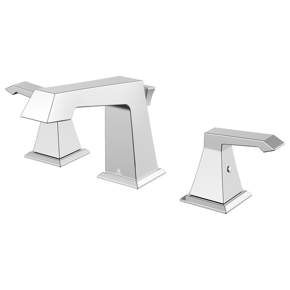 Lexora Home Balduina Brass 3 Hole 8" Widespread Bathroom Faucet in Chrome, , large