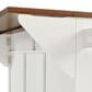 HOMLUX 52" Fluted Kitchen Island with Drop Leaf in White, , large