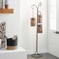 Maple and Jade Perforated Moroccan Standing Floor Scroll Candle Lantern with 3 Suspended Holders in Brass, , large