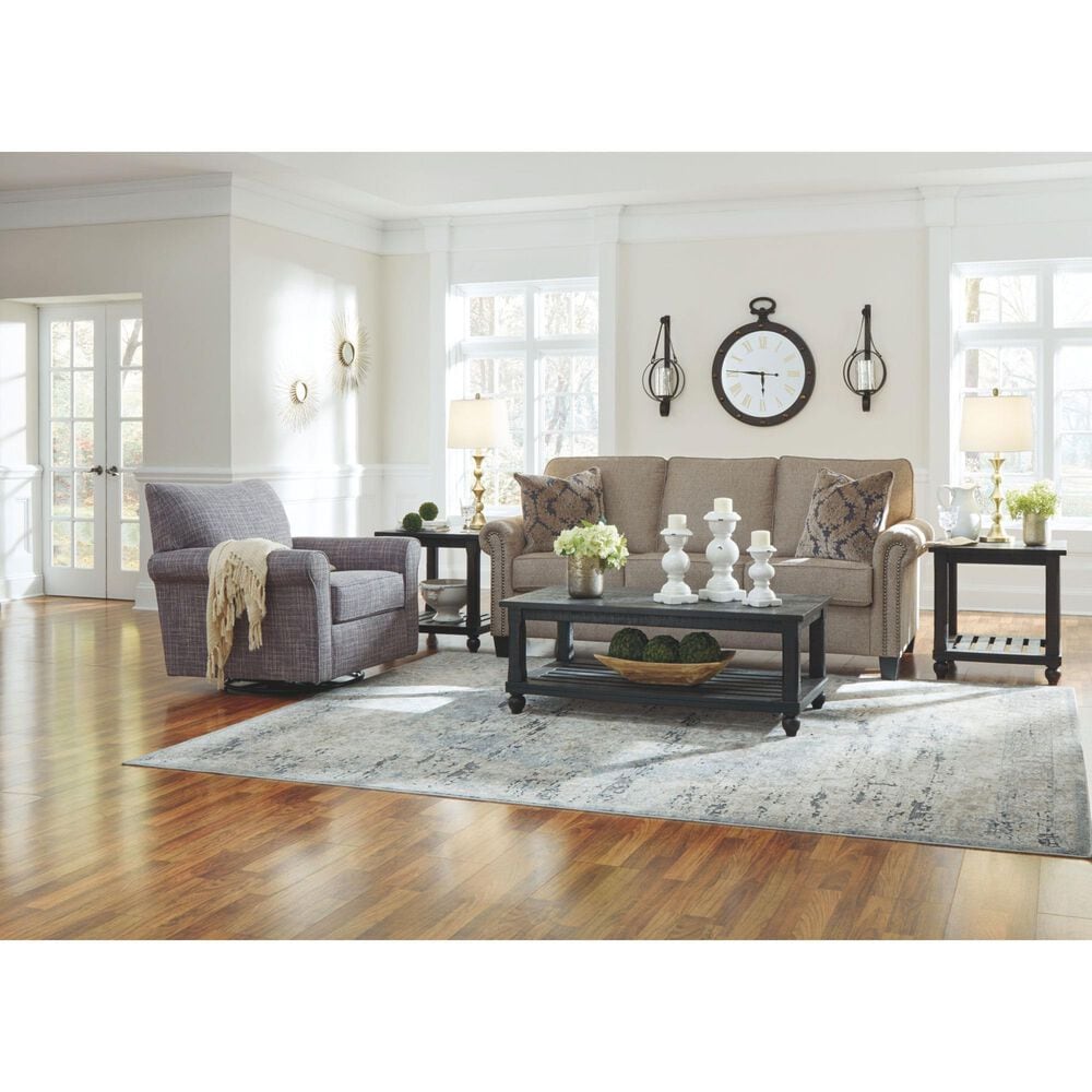 Ashley Renley Swivel Glider Accent Chair in Ash, , large