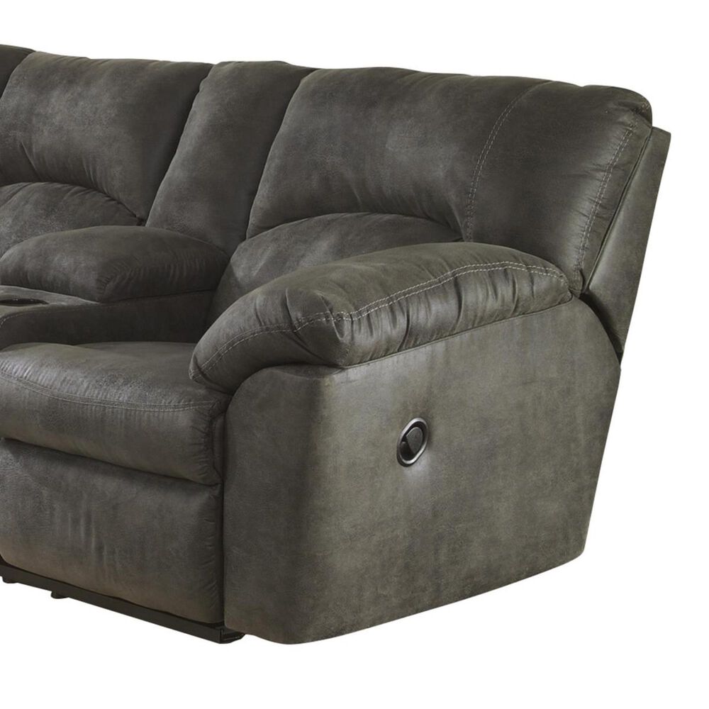 Ashley Tambo 2-Piece Manual Reclining Curved Sectional in Gray, , large