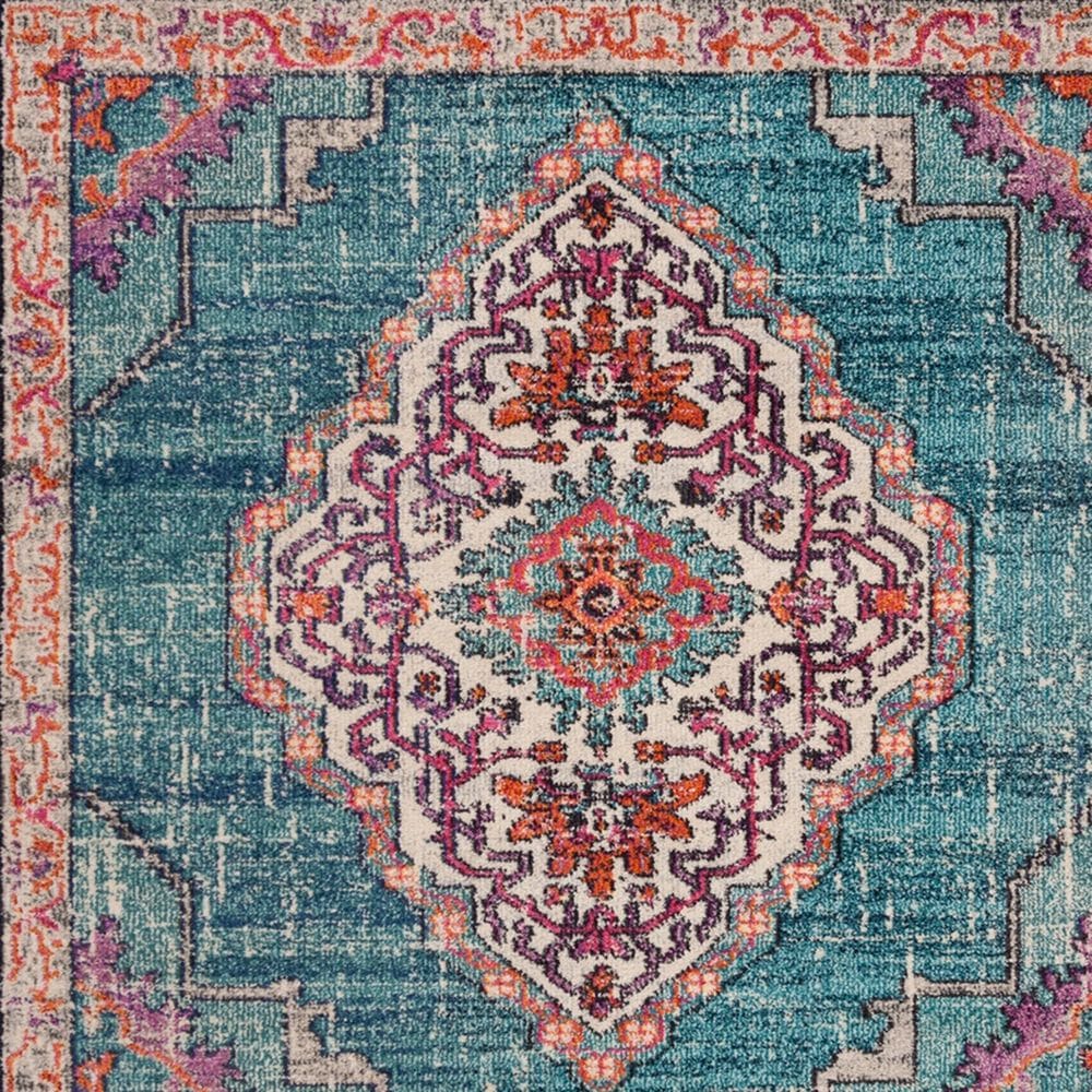 Safavieh Monaco MNC254J 5&#39; Round Blue Area Rug, , large
