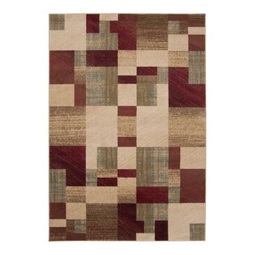 Surya Riley RLY-5006 5"3" x 7"6" Red/Brown/Camel Area Rug, , large