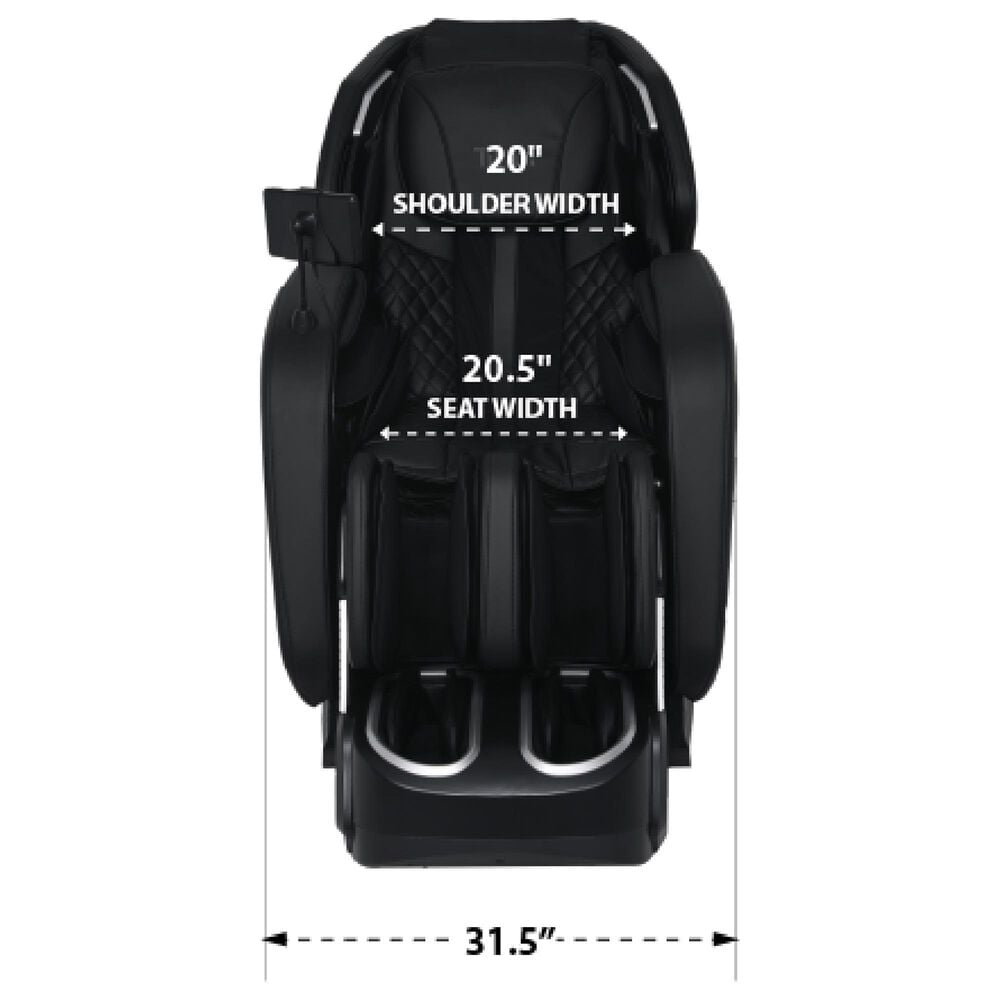 Osaki Advent 4D Power Zero Gravity Massage Chair with Spinning Calf Rollers in Black, , large