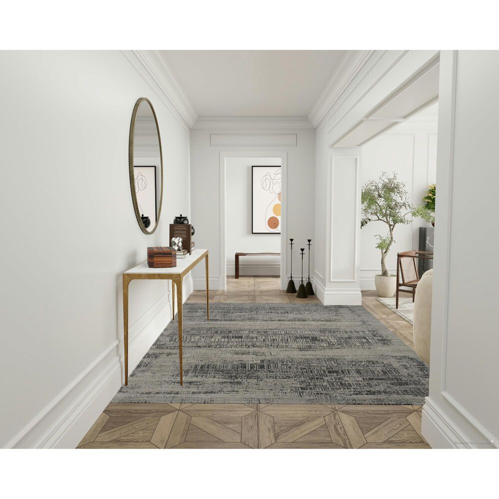 Nourison Harmony 7&#39;9&quot; x 9&#39;9&quot; Ivory and Charcoal Area Rug, , large