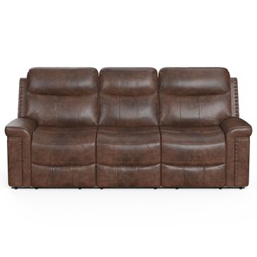 American Wholesale Furniture Allman Power Reclining Sofa with Power Headrest in Brown, , large