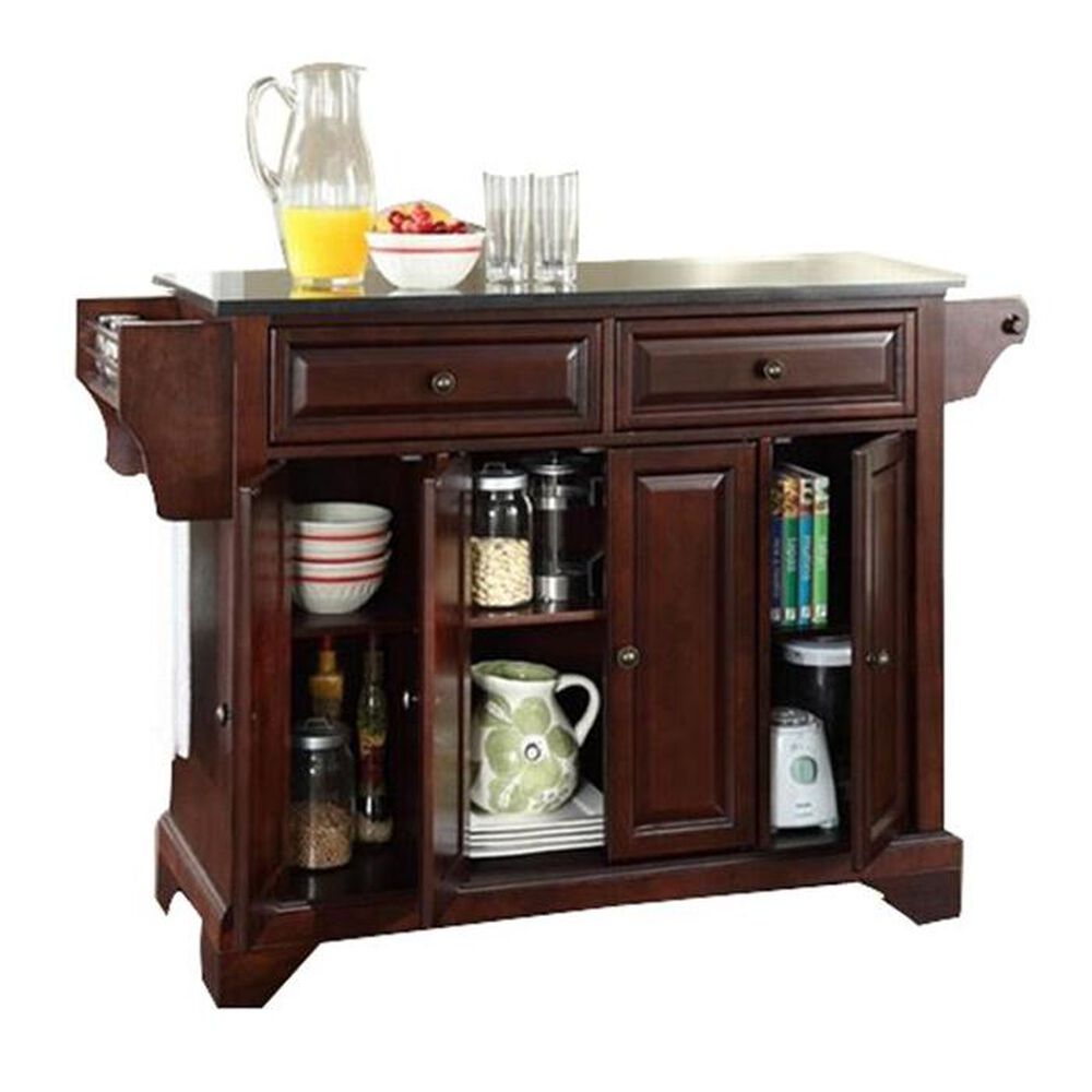 Crosley Furniture LaFayette Solid Black Granite Top Kitchen ...