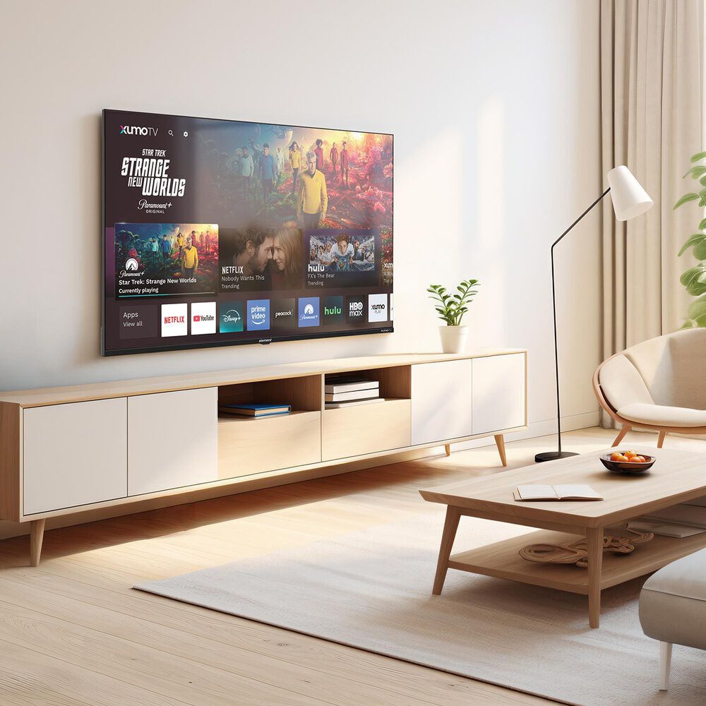 Element 55" Class Revolution Series 4K UHD HDR Frameless - Smart Xumo TV with 2.0 Soundbar in Black, , large