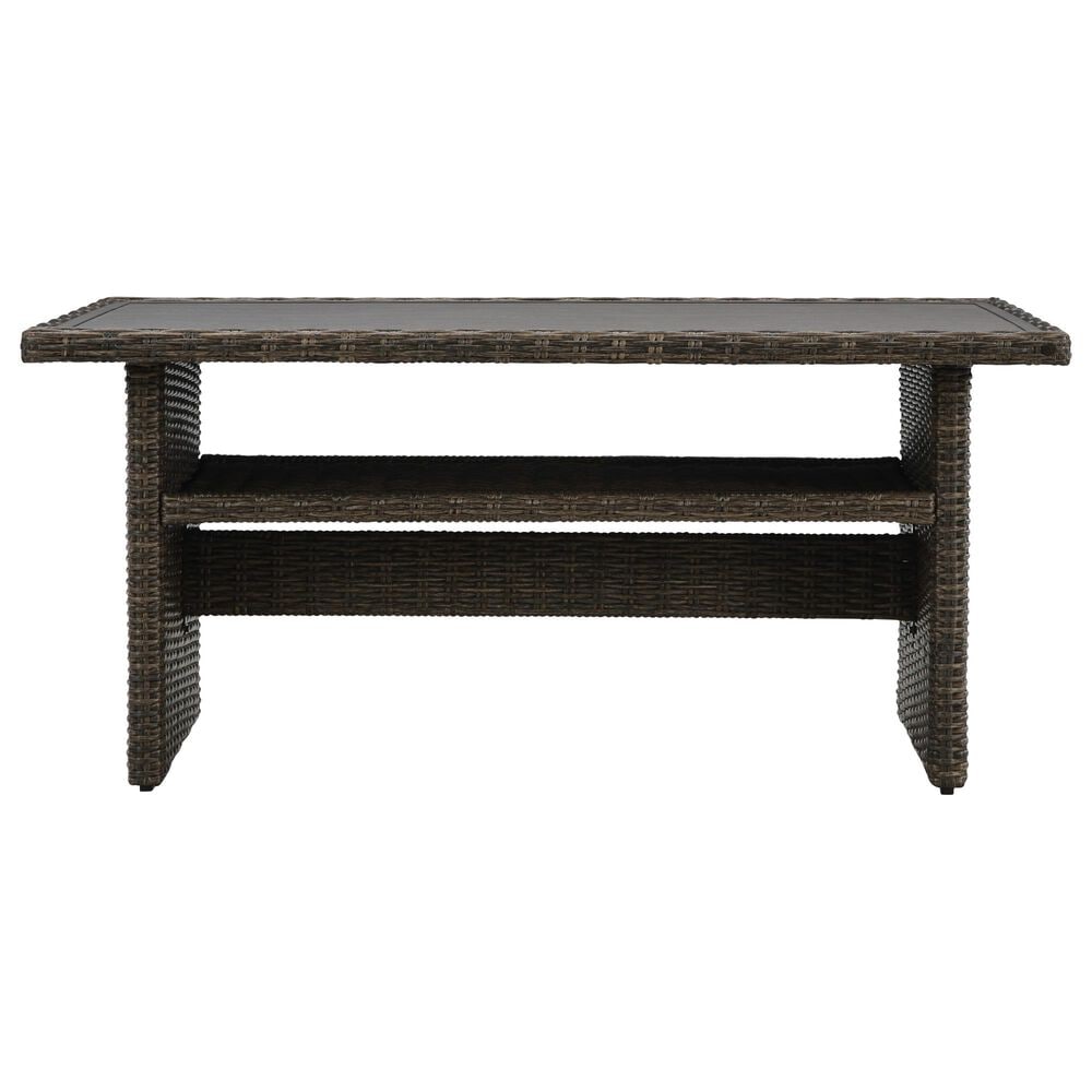 Ashley Brook Ranch 5-Piece Patio Conversation Set in Brown, , large