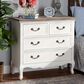 Baxton Studio Amalie 4-Drawer Accent Storage Cabinet in White and Oak, , large