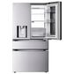 LG 28.6 Cu. Ft 4-Door French Door Refrigerator with Mirror Instaview in PrintProof Stainless Steel, , large