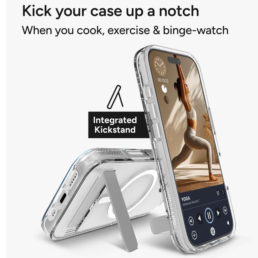 Zagg Crystal Palace Snap Case with Kickstand for Apple iPhone 17 in Clear, , large
