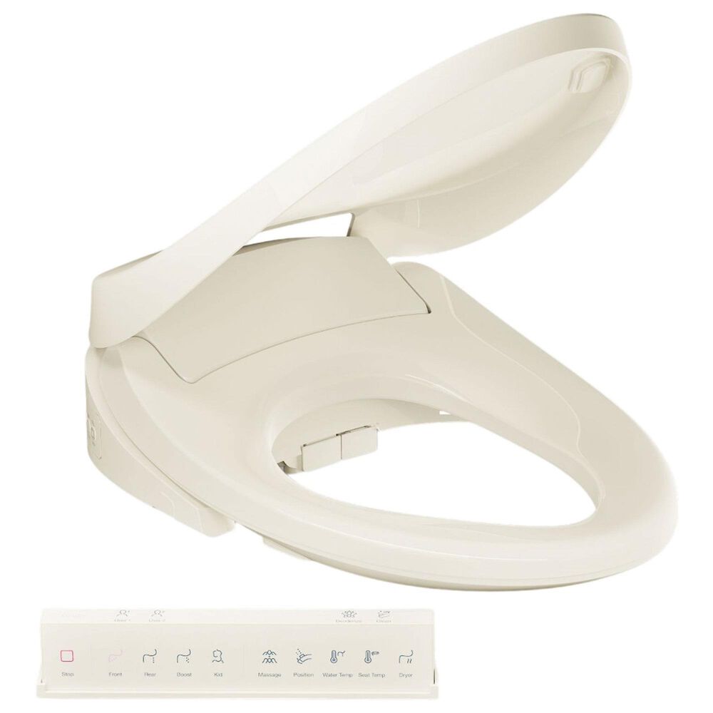 Kohler PureWash E860 Dual-Wand Elongated Bidet Toilet Seat with Remote Control in Biscuit, , large