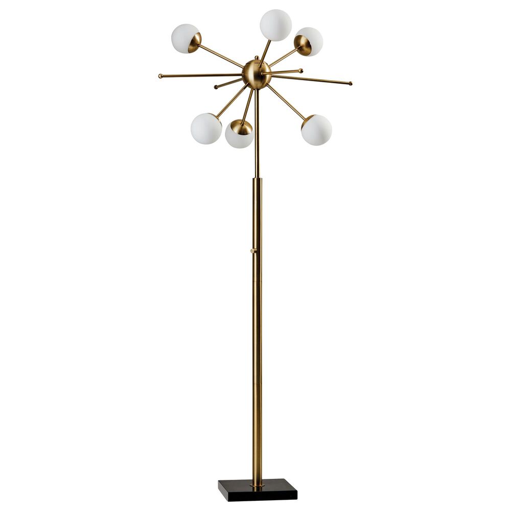 37B Doppler LED Floor Lamp in Antique Brass, , large