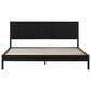 Walker Edison Paris King Platform Bed with Reeded Headboard in Black, , large