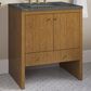 James Martin Hudson 30" Single Bathroom Vanity in Honey Oak with 3 cm Parisien Bleu Silestone Top and Rectangular Sink, , large
