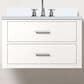 Lexora Home Castor 30" Single Bathroom Vanity in White with 2 cm White Quartz Top and Rectangular Sink, , large