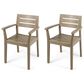 Hearth and Haven Stamford Patio Dining Chair in Gray (Set of 2), , large