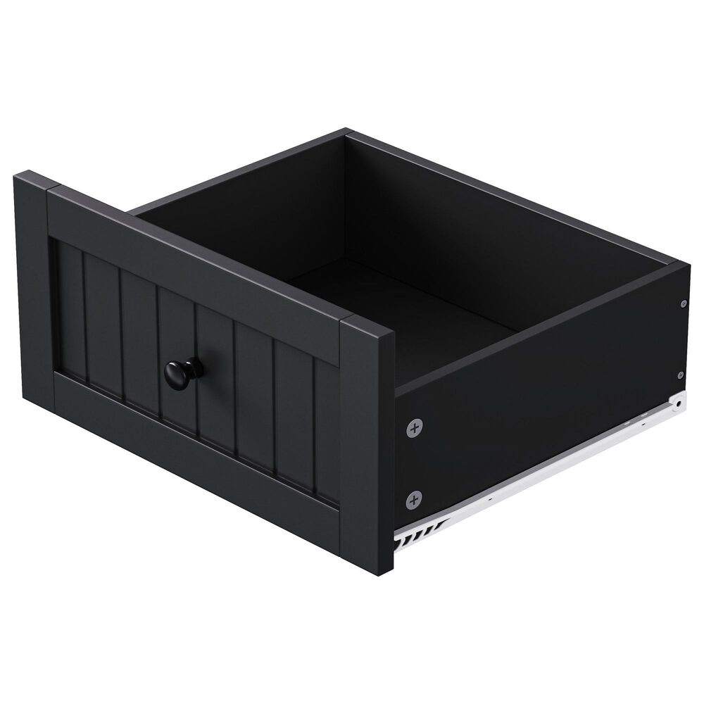 HOMLUX 48" Kitchen Island with Drop Leaf in Black and Natural, , large