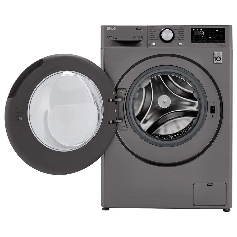LG 2.4 Cu.Ft. Smart Wi-fi Enabled Compact Front Load All-In-One Washer and Dryer Combo in Graphite Steel, , large