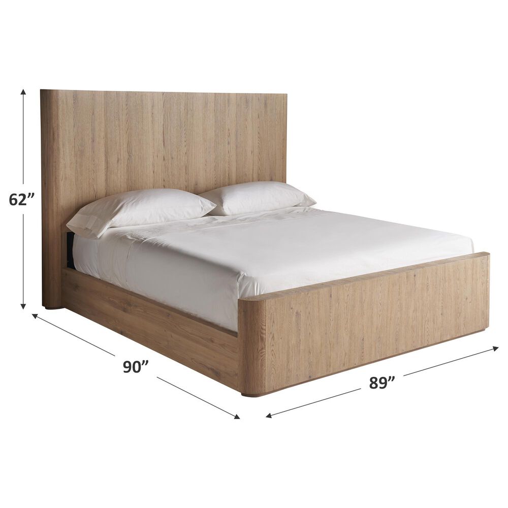 Universal Furniture Modern Walker King Panel Bed in Natural Oak, , large