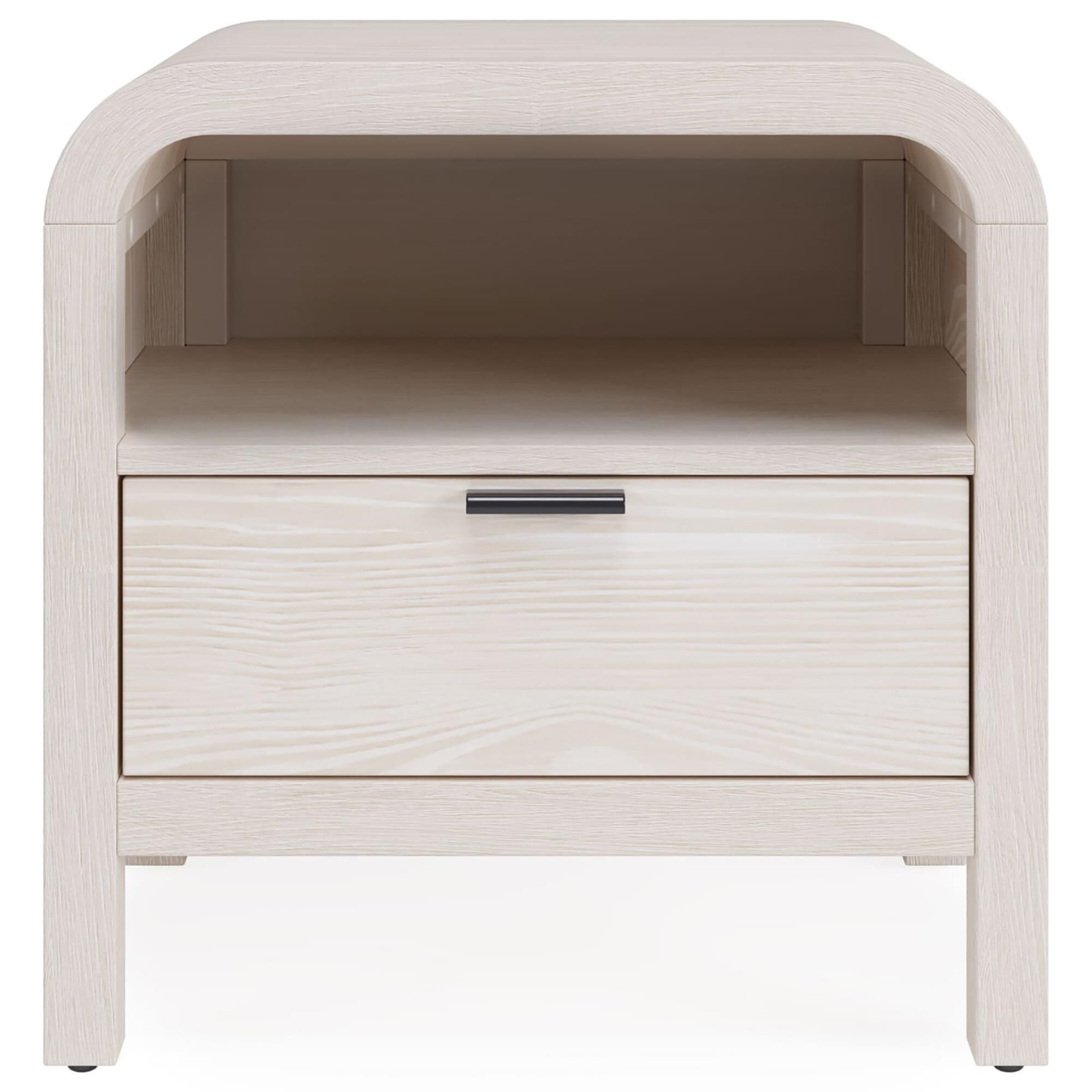 Urban Home Drake 1-Drawer Nightstand in White