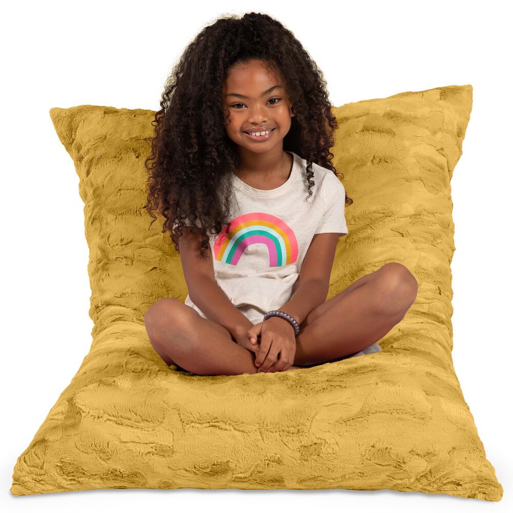 Jaxx Saxx Jr CrashPuff Floor Pillow Lounger in Gold, , large