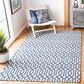 Safavieh Martha Stewart Cotton MSR421M 4" x 6" Blue and Grey Area Rug, , large