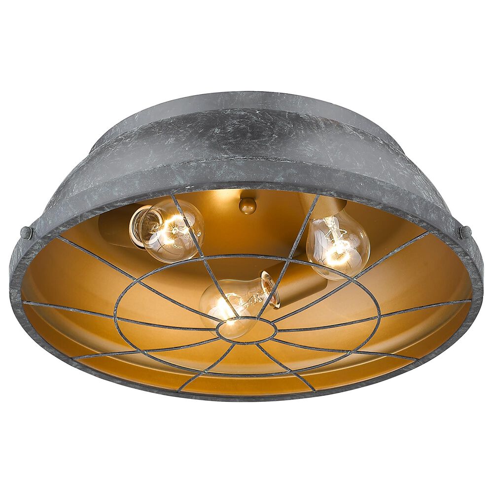 Golden Lighting Bartlett 16" Flush Mount in Black Patina, , large