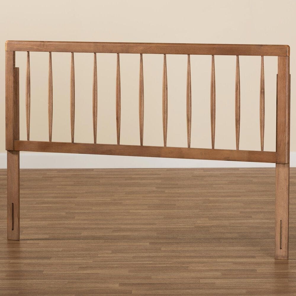 Baxton Studio Valin Queen Headboard in Ash Walnut, , large