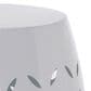 Hearth and Haven Lilac Outdoor Metal Side Table with Cylindrical Design in White, , large