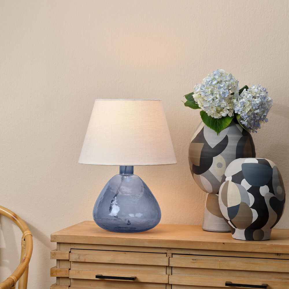 Jamie Young Flomar Blown Glass Table Lamp in Blue, , large